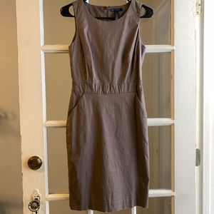 brown/taupe office dress